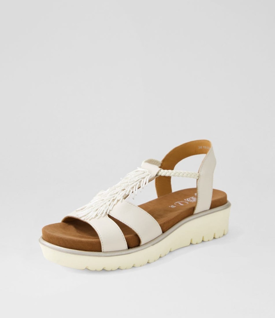 ARA Bilbao 12 Cream Leather Sandals | Comfort