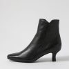 DJANGO & JULIETTE Cheza Black Leather Ankle Boots | Boots