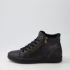 GEOX D Blomiee B Black Leather Sneakers | Comfort