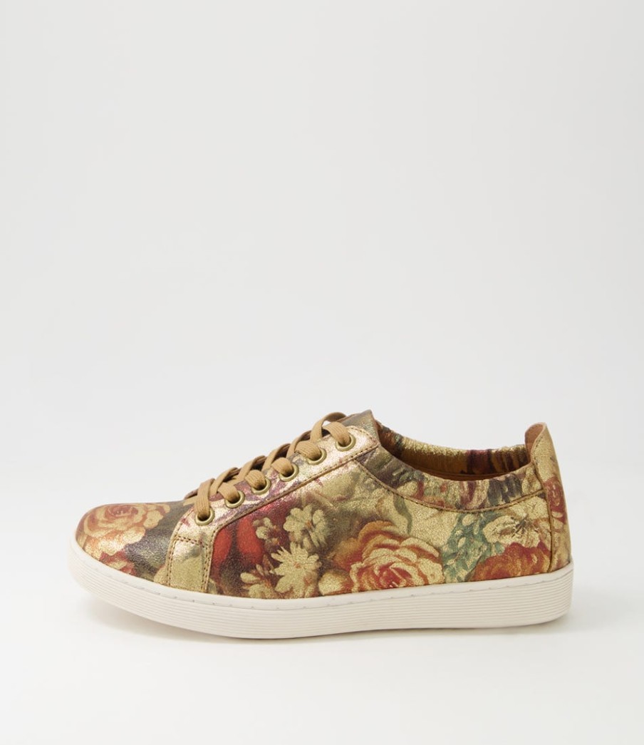 DJANGO & JULIETTE Durst Vintage Metal Floral Leather Sneakers | Sneakers