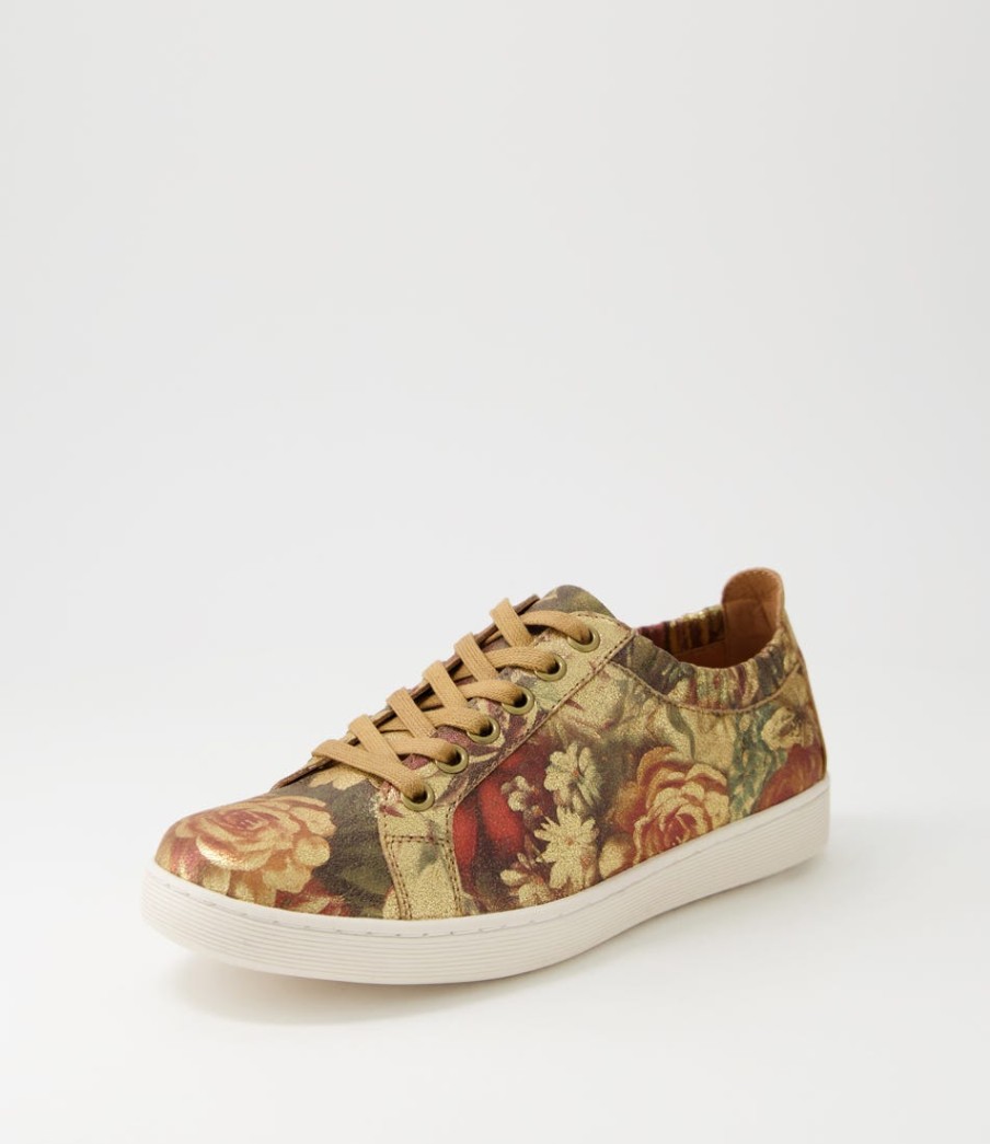 DJANGO & JULIETTE Durst Vintage Metal Floral Leather Sneakers | Sneakers