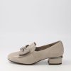 DJANGO & JULIETTE Grenada Taupe Leather Jewels Heels | Loafers