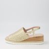 DJANGO & JULIETTE Issah Old Gold Weave Leather Espadrilles | Espadrilles