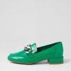 DJANGO & JULIETTE Vivandy Bright Emerald Patent Leather Heels | Loafers