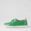 DJANGO & JULIETTE Huston Emerald White Patent Leather Sneakers | Sneakers