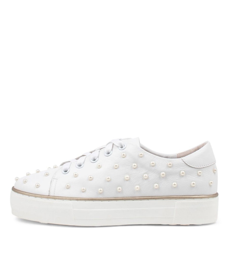 DJANGO & JULIETTE Faif White Leather Sneakers | Sneakers