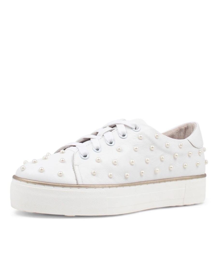 DJANGO & JULIETTE Faif White Leather Sneakers | Sneakers