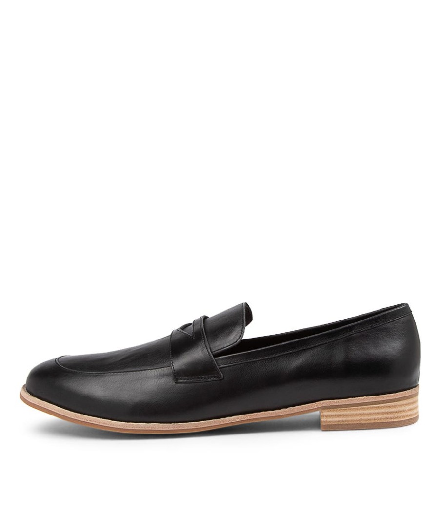 DJANGO & JULIETTE Avetta Lrg Black Leather | Loafers