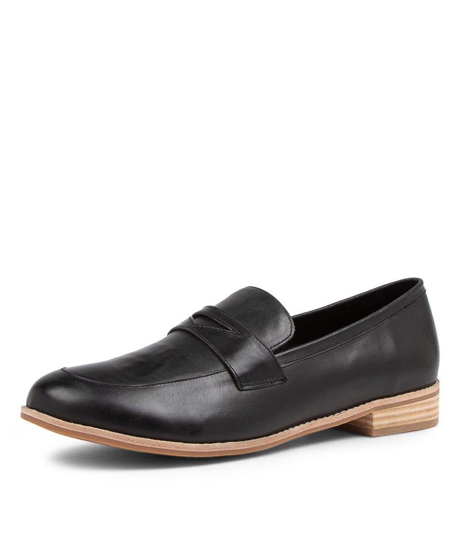 DJANGO & JULIETTE Avetta Lrg Black Leather | Loafers