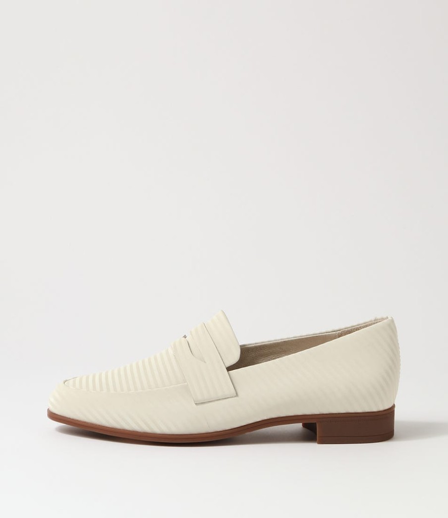 DJANGO & JULIETTE Gebeze Vanilla Stripe Leather Loafers | Loafers