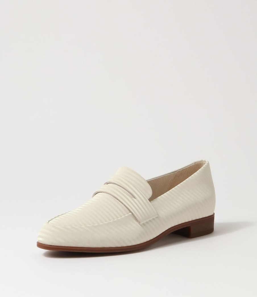 DJANGO & JULIETTE Gebeze Vanilla Stripe Leather Loafers | Loafers