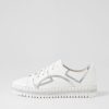 DJANGO & JULIETTE Mando White Silver Crush Leather Sneakers | Sneakers