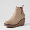 DJANGO & JULIETTE Narry Taupe Leather Ankle Boots | Boots