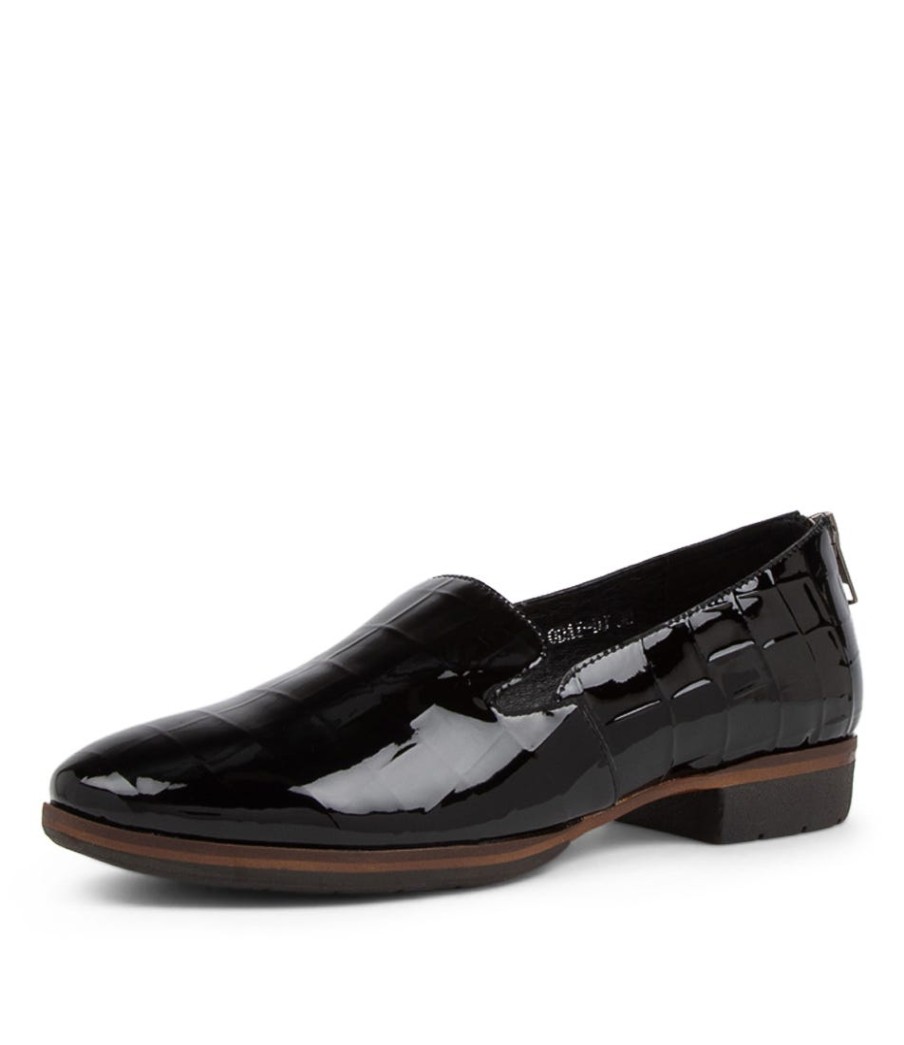 DJANGO & JULIETTE Odai Black Patent Leather Loafers | Loafers