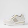 SUPERSOFT Reehale White Silver Leather Jewels Sneakers | Comfort