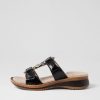 ARA Hawaii 3 Schwarz Leather Sandals | Comfort