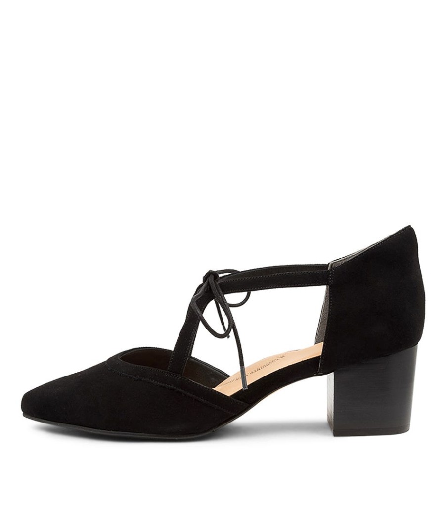 ZIERA Vedu Xw Black-Black Suede | Heels