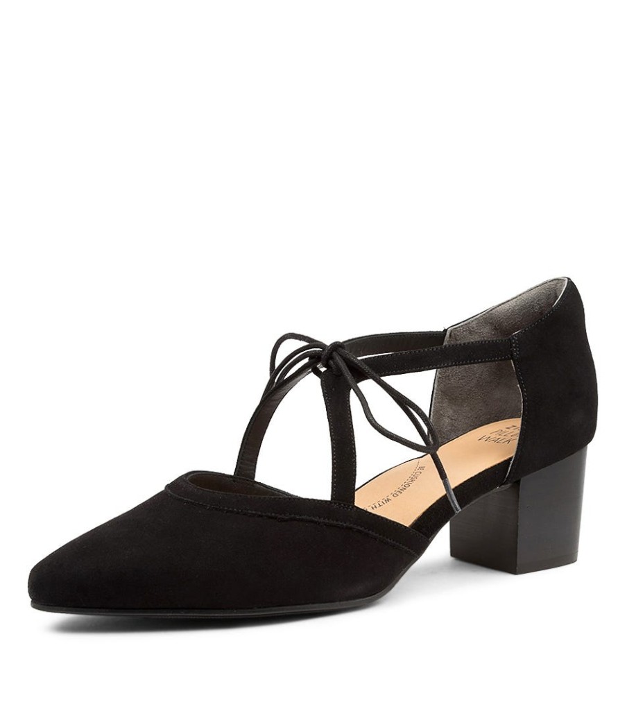 ZIERA Vedu Xw Black-Black Suede | Heels