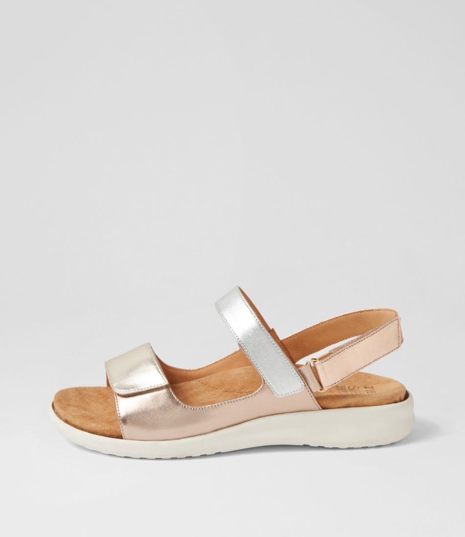 ZIERA Benji Xw Metallic Multi Leather Sandals | Wedges