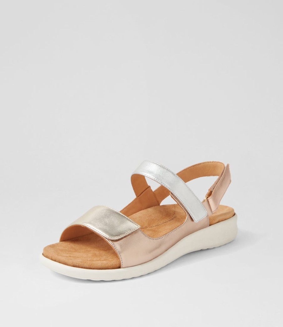 ZIERA Benji Xw Metallic Multi Leather Sandals | Wedges