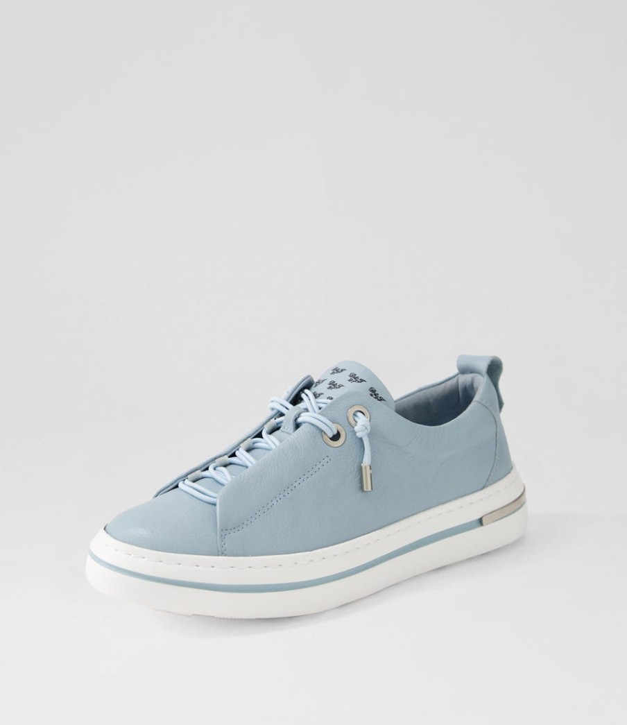 DJANGO & JULIETTE Wattel Denim White Leather Sneakers | Sneakers