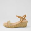 DJANGO & JULIETTE Sable Tan Synthetic Raffia Leather Espadrilles | Espadrilles