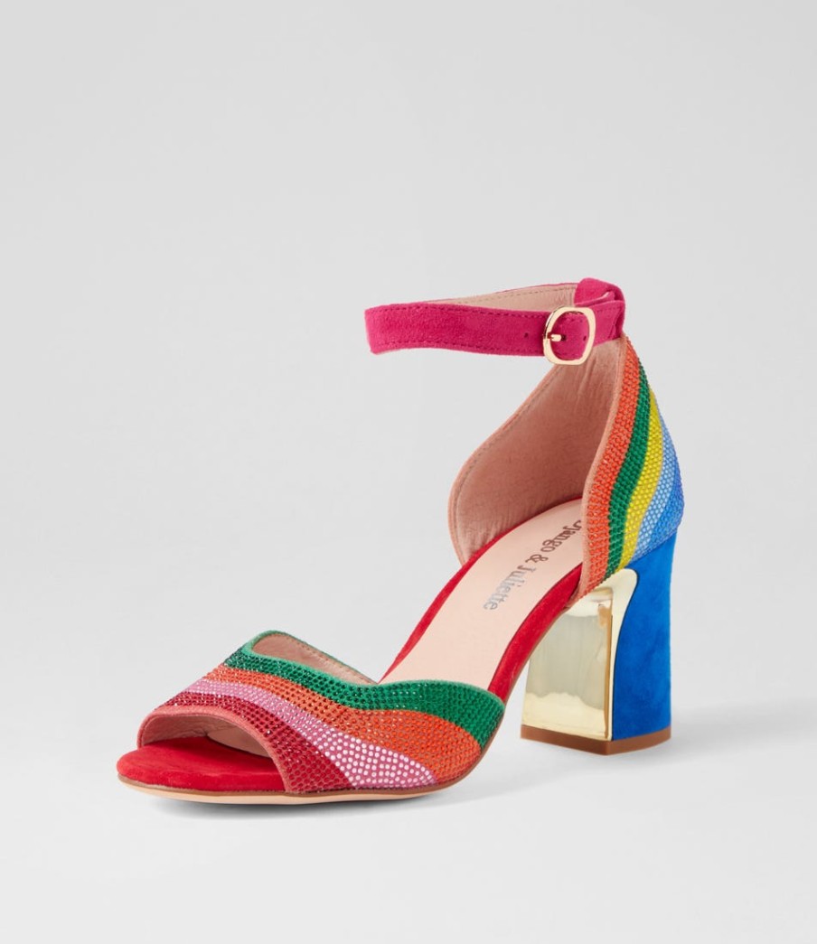 DJANGO & JULIETTE Kalino Bright Multi Sandals | Heels