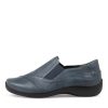 ZIERA Java Xf Navy Leather Slip Ons | Comfort