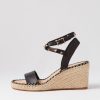 TOP END Guicey Black Leather Espadrilles | Espadrilles