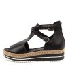 DJANGO & JULIETTE Alexys Black Leather | Espadrilles