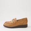 TOP END Ozama Dark Tan Choc Leather Loafers | Loafers