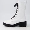 DJANGO & JULIETTE Ustern White Black Leather Calf Boots | Boots