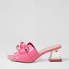 DJANGO & JULIETTE Rulie Pretty Pink Patent Leather Mules | Heels