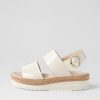 DJANGO & JULIETTE Atha Ivory Patent Leather Sandals | Espadrilles