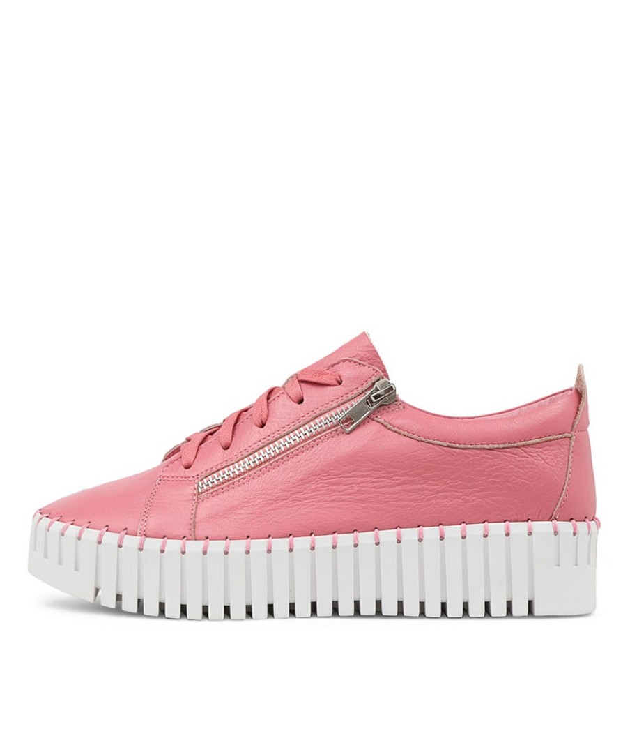 DJANGO & JULIETTE Bump Pretty Pink Leather Sneakers Ws | Sneakers