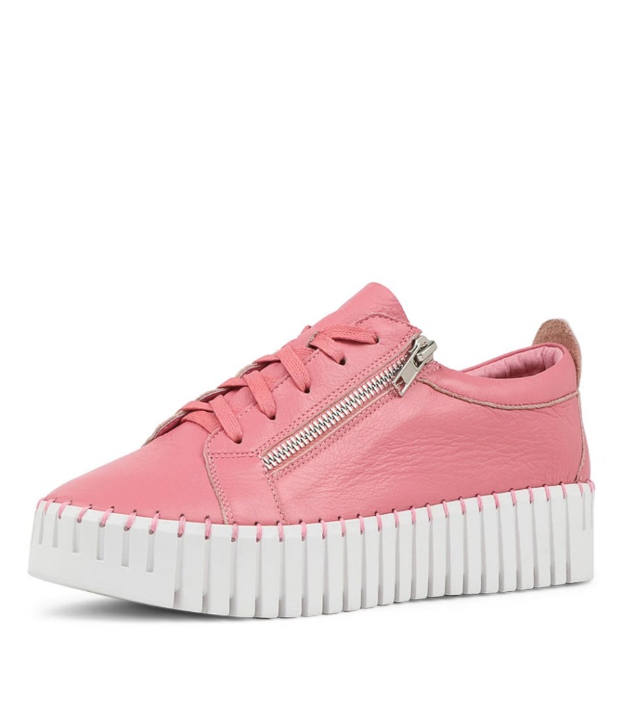 DJANGO & JULIETTE Bump Pretty Pink Leather Sneakers Ws | Sneakers