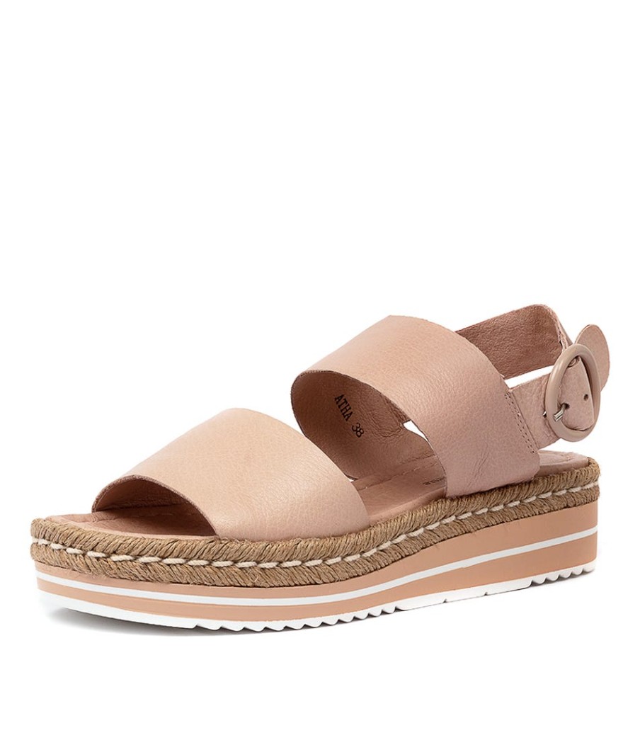 DJANGO & JULIETTE Atha Rose Leather | Espadrilles