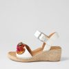 ZIERA Kishop Xw White Multi Sandals | Espadrilles