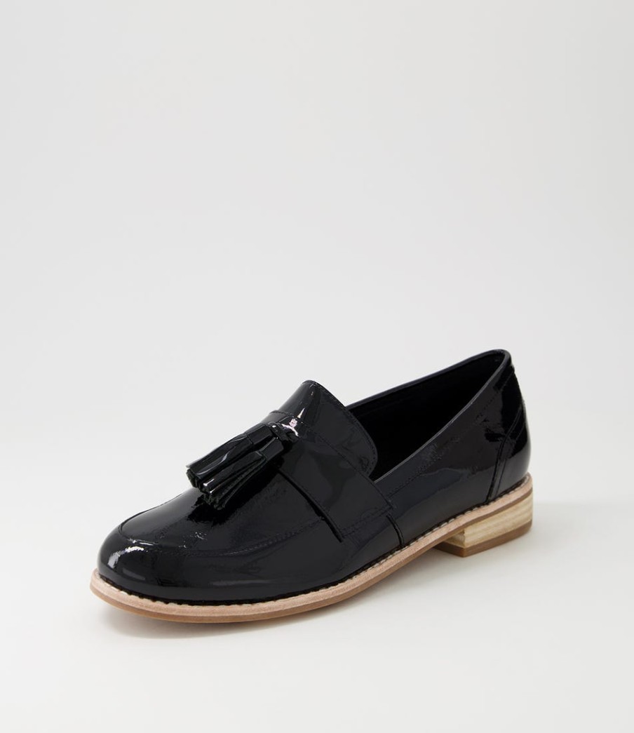 DJANGO & JULIETTE Aydin Black Patent Leather Loafers | Loafers