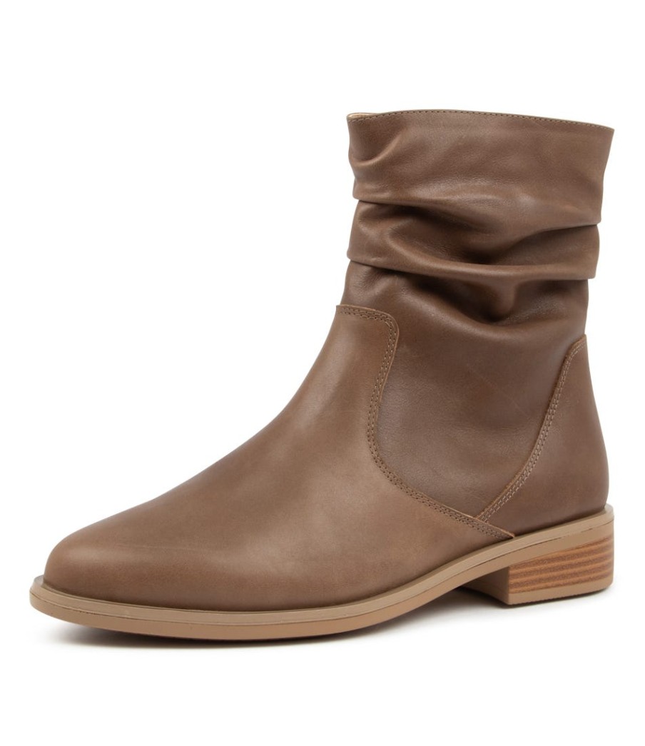 ZIERA Selma Xf Taupe Leather | Boots