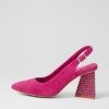 DJANGO & JULIETTE Lesnoy Fuchsia Suede Jewels Heels | Heels