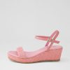 DJANGO & JULIETTE Sable Pink Synthetic Raffia Leather Espadrilles | Espadrilles