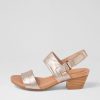 TOP END Cartha Champagne Leather Sandals | Heels