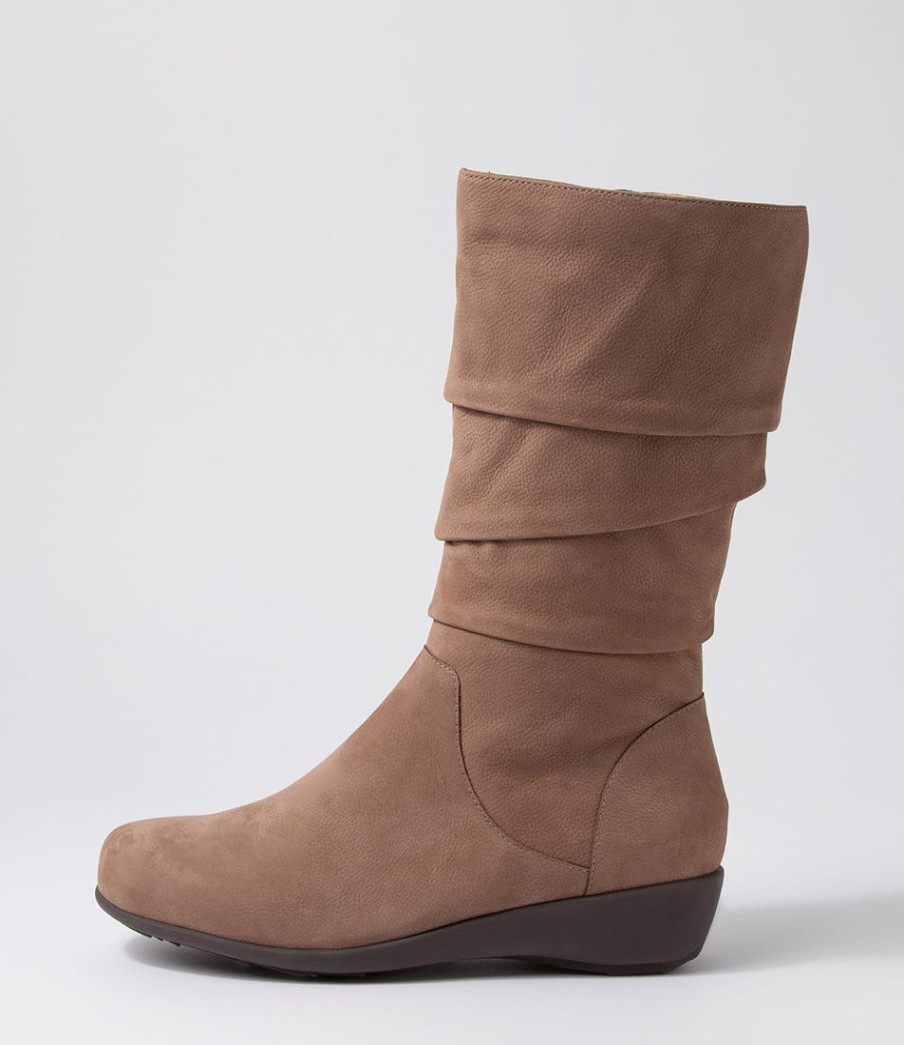 ZIERA Seattle Xf Taupe Tumble Nubuck Calf Boots | Boots