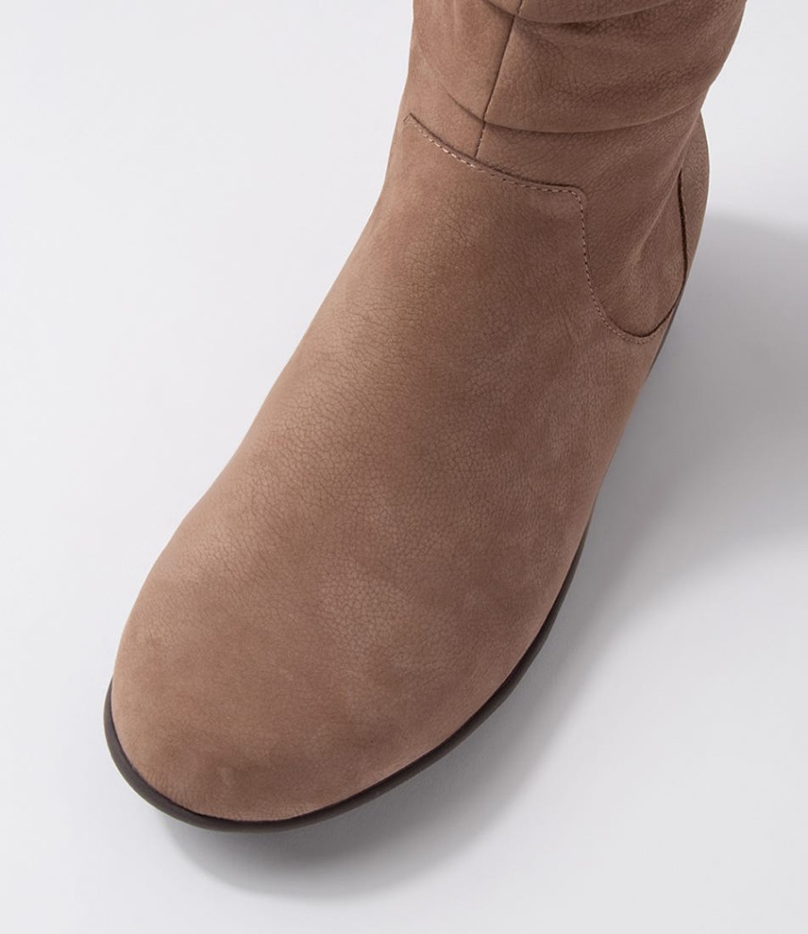 ZIERA Seattle Xf Taupe Tumble Nubuck Calf Boots | Boots