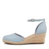 DJANGO & JULIETTE Rylen Denim Natural Rope Leather Wedges | Wedges