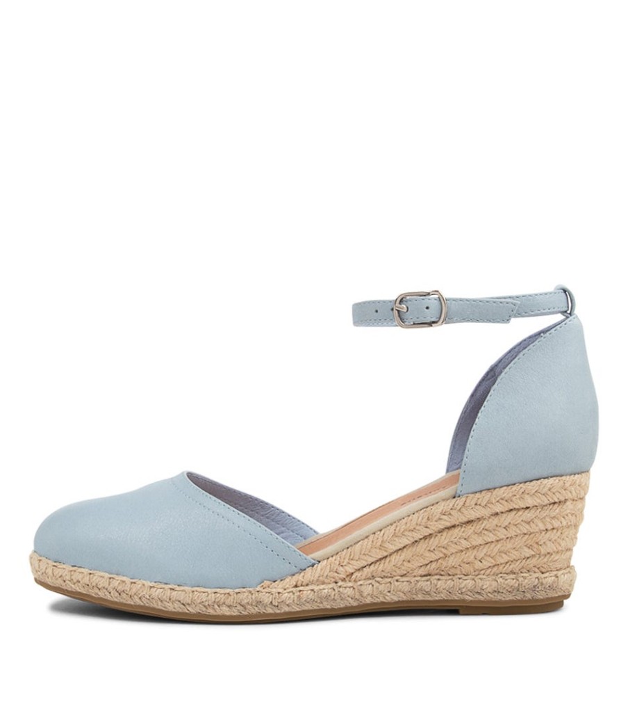 DJANGO & JULIETTE Rylen Denim Natural Rope Leather Wedges | Wedges