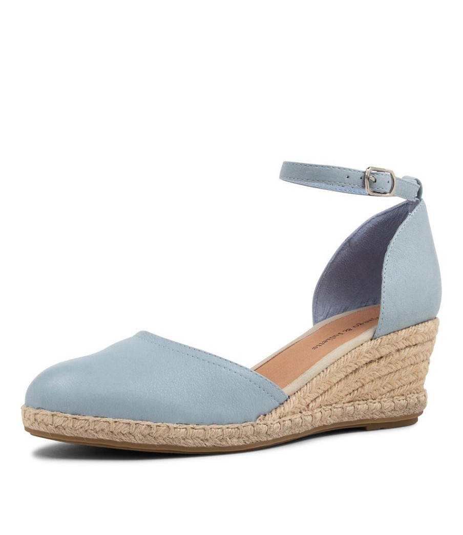 DJANGO & JULIETTE Rylen Denim Natural Rope Leather Wedges | Wedges