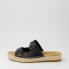 ZIERA Kapila W Black Leather Espadrilles | Espadrilles