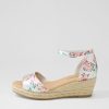 DJANGO & JULIETTE Skip Silver Fuchsia Leather Espadrilles | Espadrilles